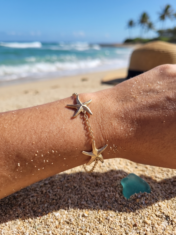 Bracelet étoiles de mer acier inoxydable