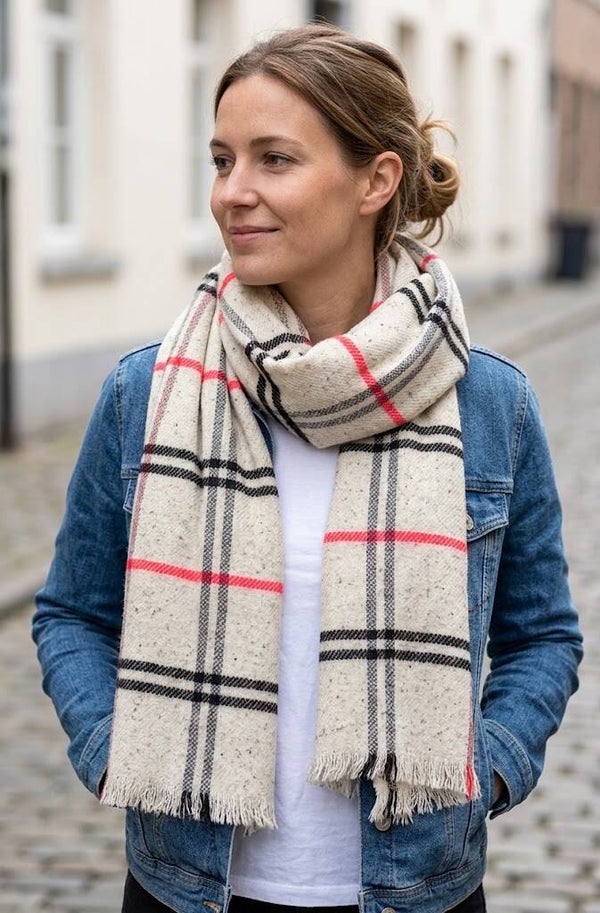 Echarpe tendance polaire carreaux