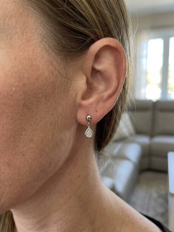 Boucles d'oreilles gouttes avec strass