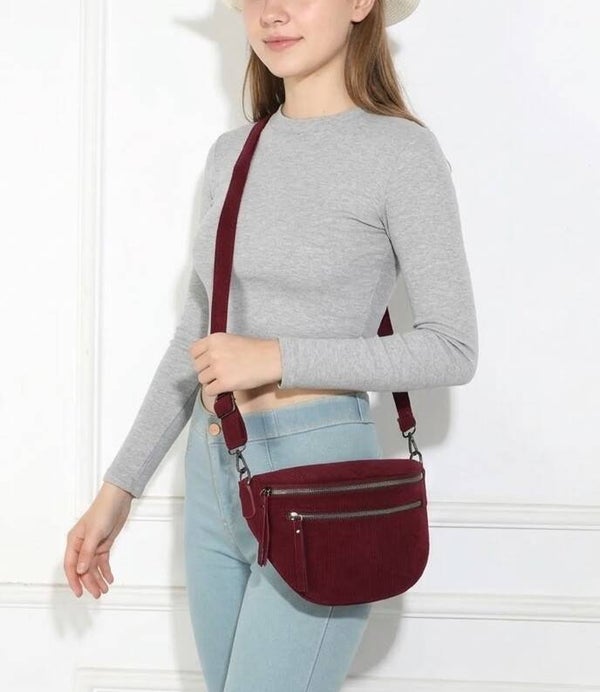 La Maddy Sac banane femme en velours côtelé Gallantry Paris