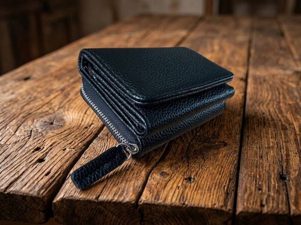 Portefeuille femme cuir synthétique noir