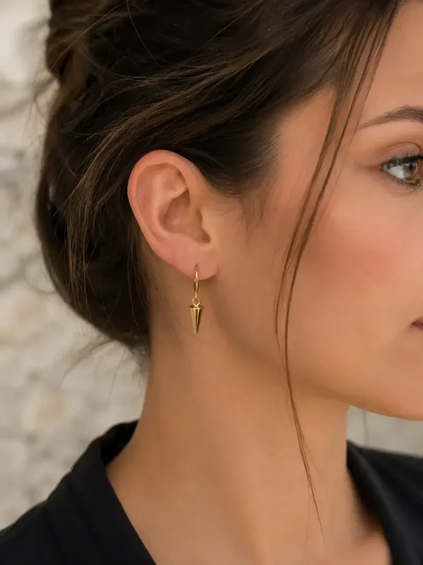 Boucles d’oreilles acier inoxydable pointes