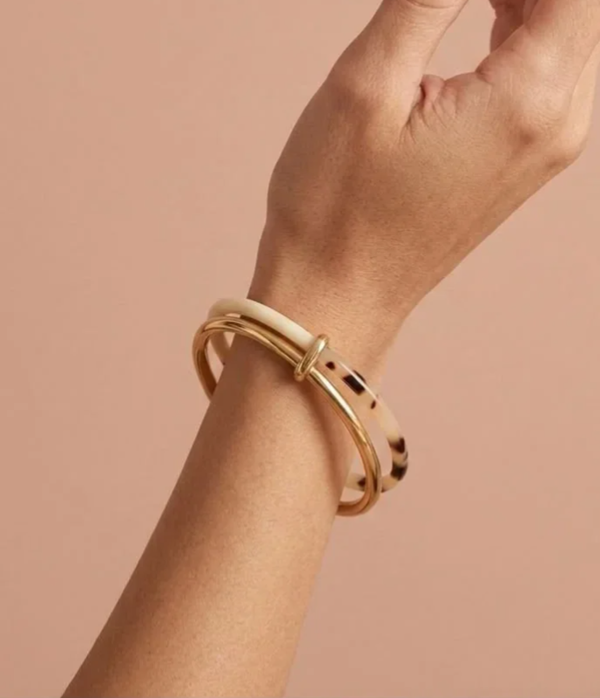 Bracelet multi jonc résine et acier inoxydable