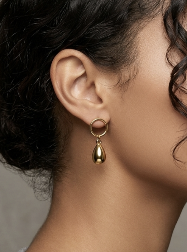 Boucles d'oreilles gouttes acier inoxydable