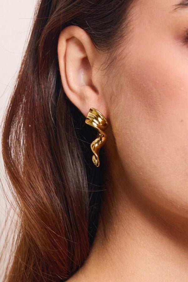 Boucles d'oreilles spirales acier inoxydable