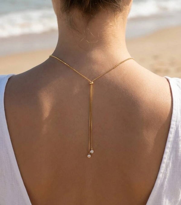 Collier chaîne de dos en acier inoxydable