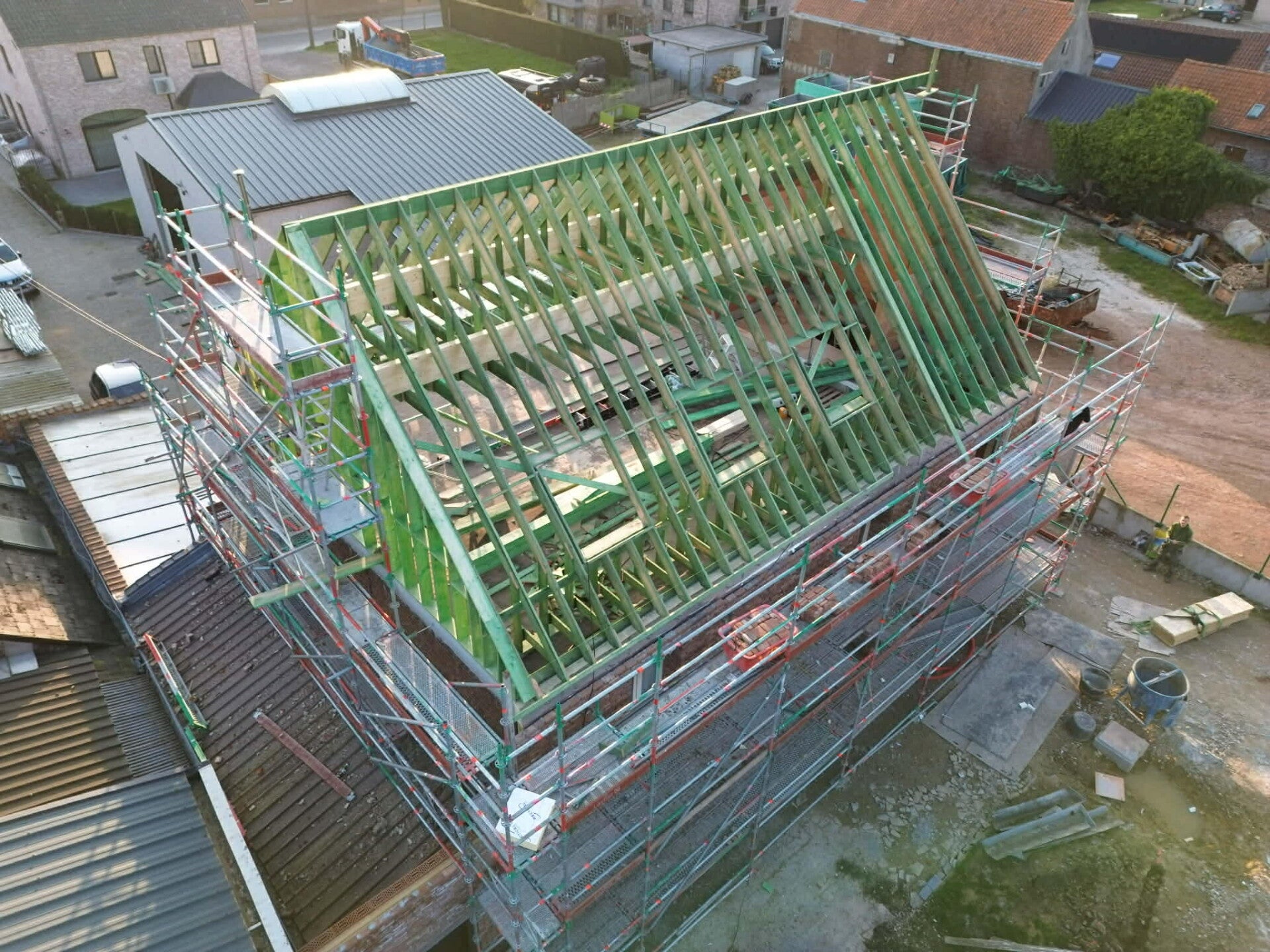 Daktimmer en houten constructie Herzele/Ressegem Jonas Maegdewinkel