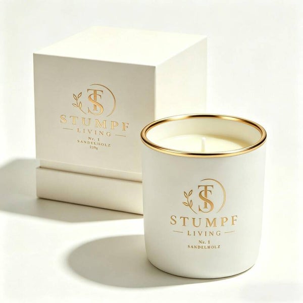 Stumpf Living Luxury Duftkerze Sandelholz 100% Sojawachs