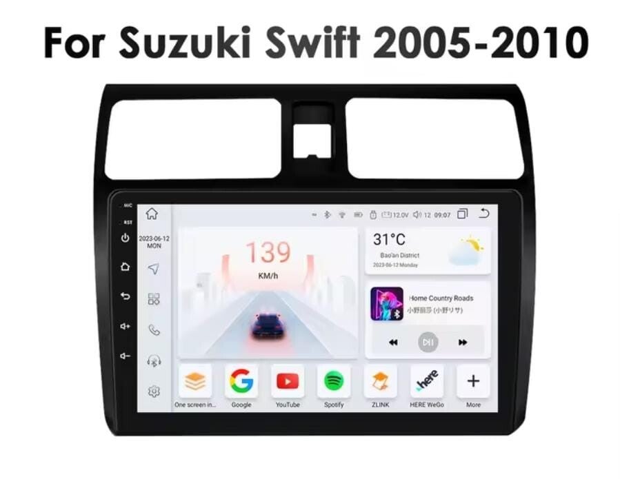 Suzuki Swift - carplay radio scherm - 10 inch - 2005 t/m 2010