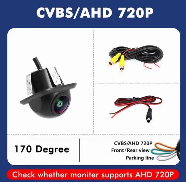 AHD - universeel - achteruitrij inbouw camera - 720P