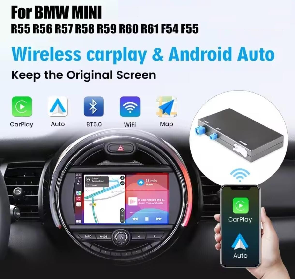 Mini Cooper - Carplay decorder box - 2008 t/m 2020