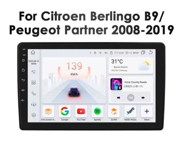 Citroën Berlingo - 9 inch - 2008 T/M 2019