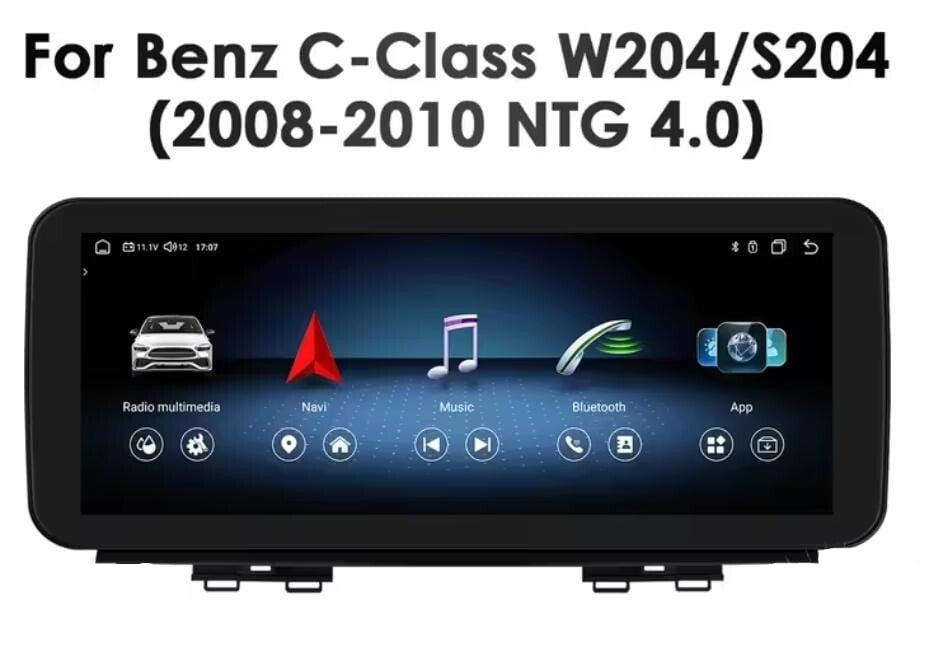 Mercedes - C klasse - carplay radio scherm - 10,25 inch - 2007 t/m 2010