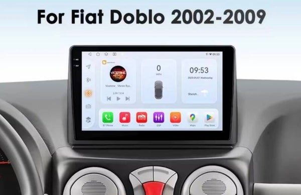 Fiat Doblo - carplay radio scherm - 9 inch - 2002 t/m 2009