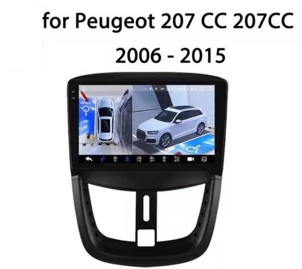 Peugeot 207 - carplay radio scherm - 9 Inch - 2006 t/m 2015