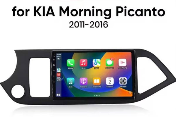 Kia Picanto - carplay radio scherm - 9 inch - 2011 t/m 2016
