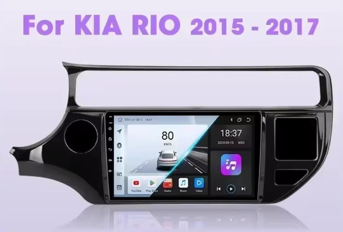 Kia Rio - carplay radio scherm - 9 inch - 2015 t/m 2017