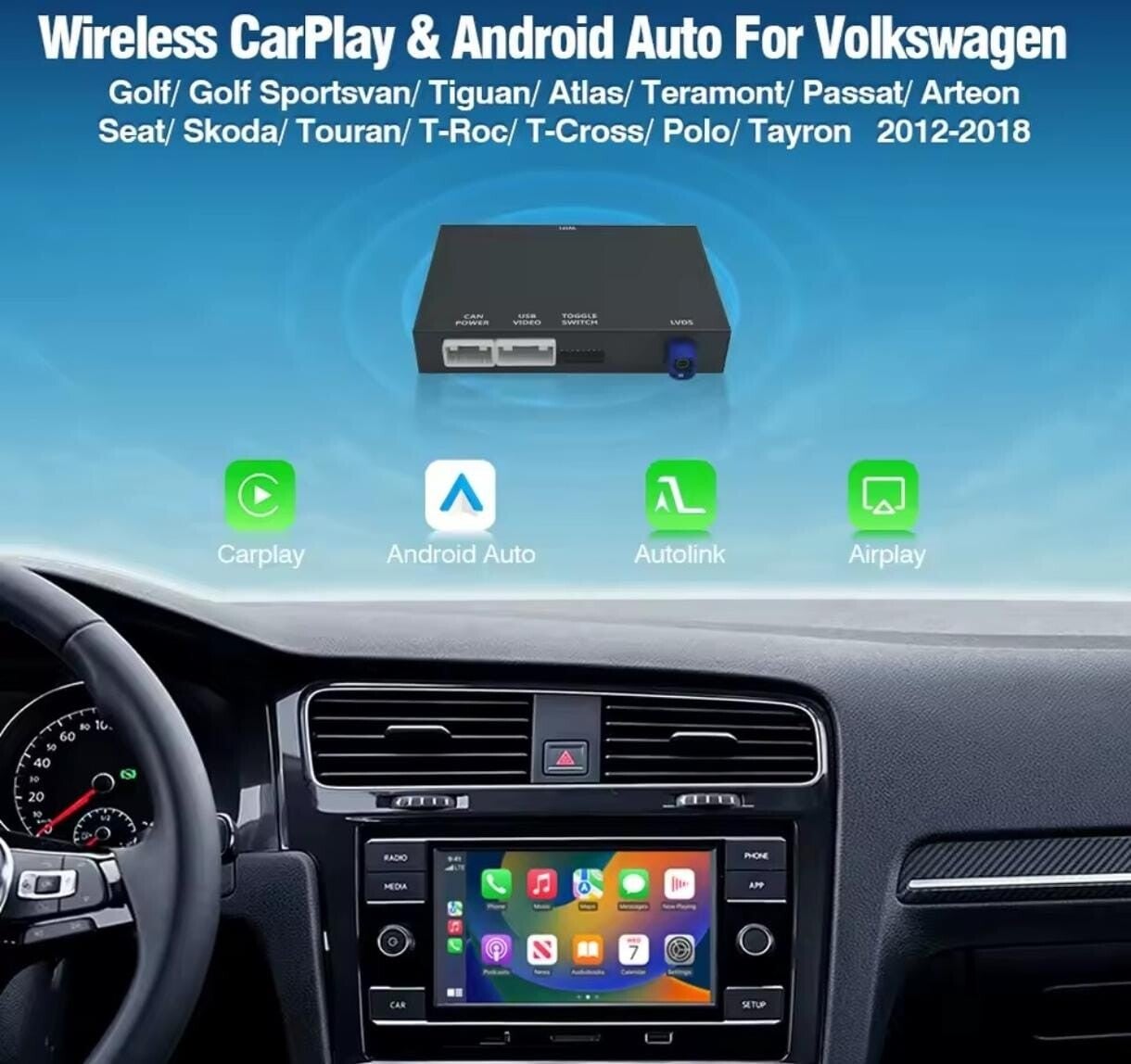 Volkswagen - universeel - carplay decorder box - 2013 t/m 2019