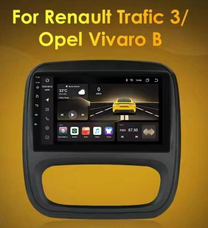 Renault - trafic - carplay radio scherm - 9 inch - 2014 t/m 2018