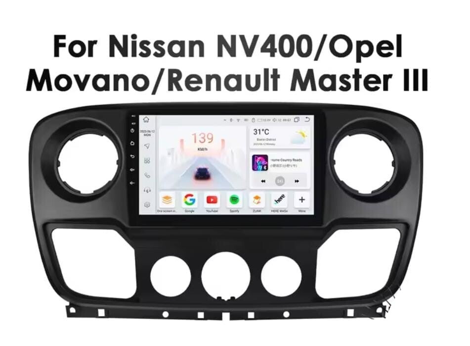 Renault - Master 3 - carplay radio scherm - 10 inch - 2010 t/m 2020