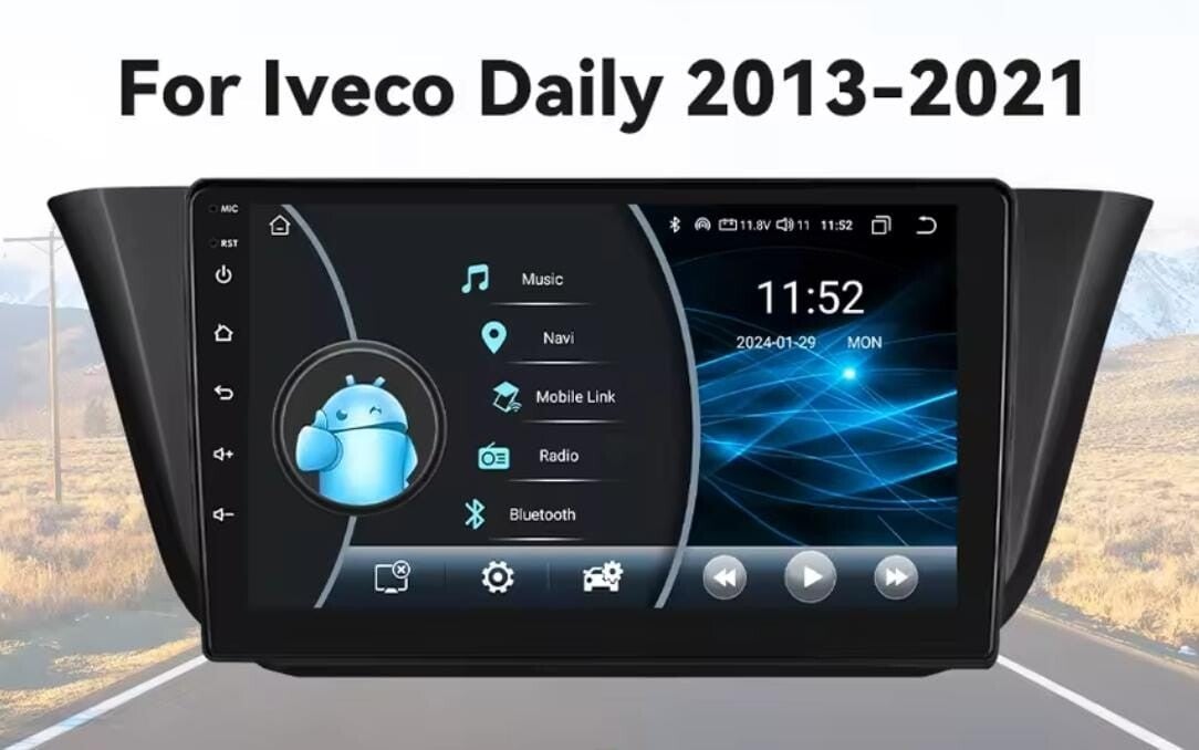 Iveco Daily - Carplay radio scherm - 9 inch - 2013 t/m 2021