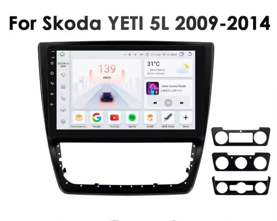 Skoda Yeti - carplay radio scherm - 2009 t/m 2014