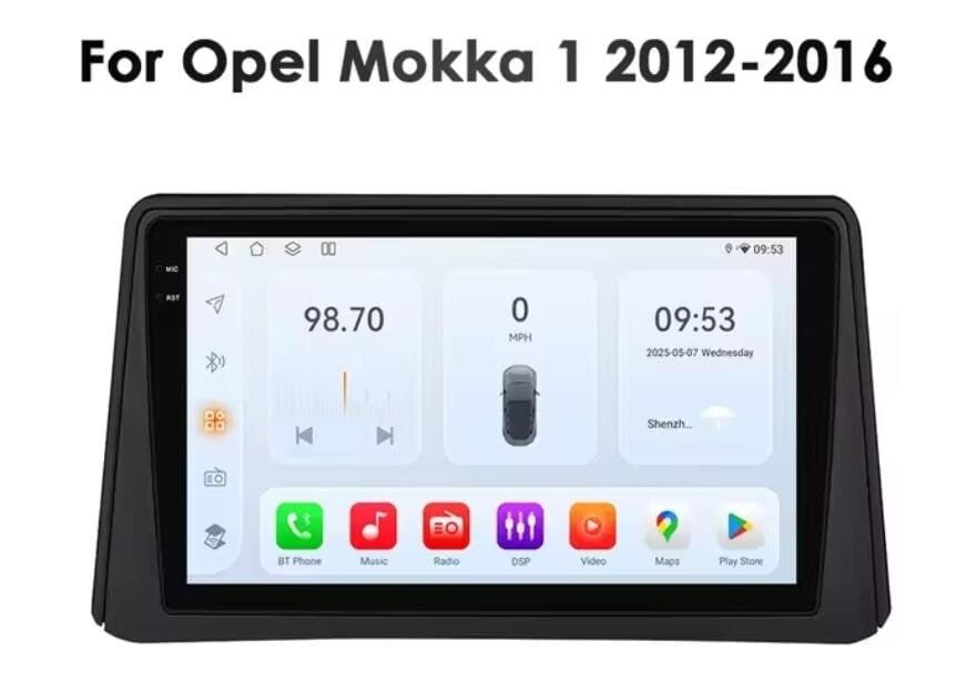 Opel Mokka - carplay radio scherm - 9 inch - 2012 t/m 2016