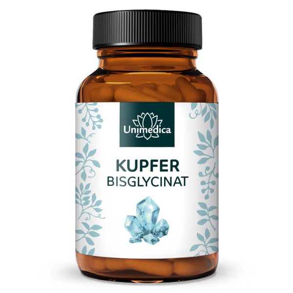 Kupferbisglycinat - 2 mg elementares Kupfer pro Tagesdosis (1 Kapsel) - 120 Kapseln