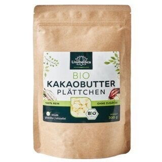 Bio Kakaobutter Plättchen - 300 g - von Unimedica