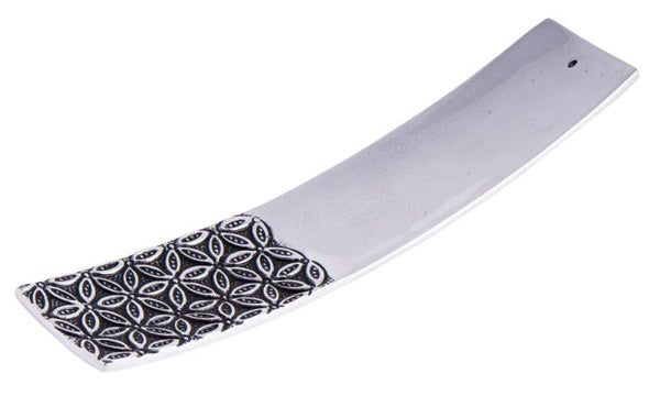 Schiffchenhalter Blume des Lebens Weißmetall