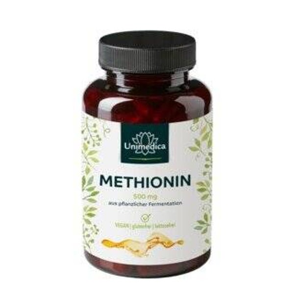Methionin - 1000 mg aus Fermentation - 120 Kapseln - von Unimedica