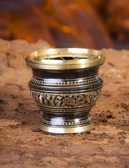 Netzräuchergefäß schwarz / gold Ø ca. 6 cm