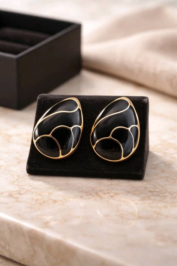 Pendientes gota negra
