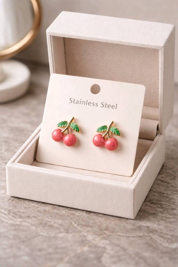 Pendientes cereza