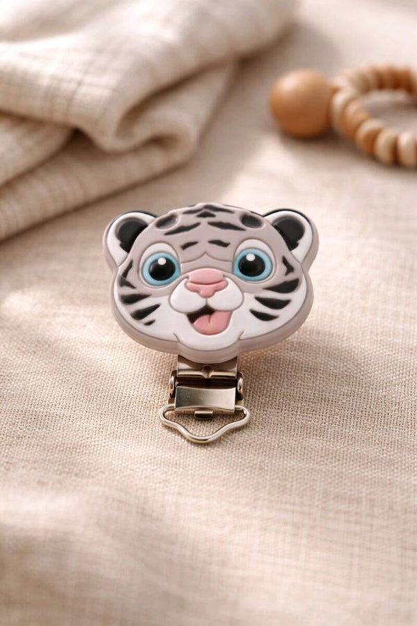 Clip tigre burdeos claro