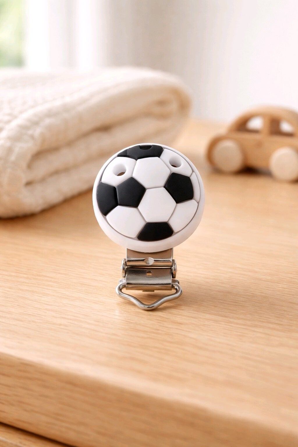 Clip balon de futbol silicona