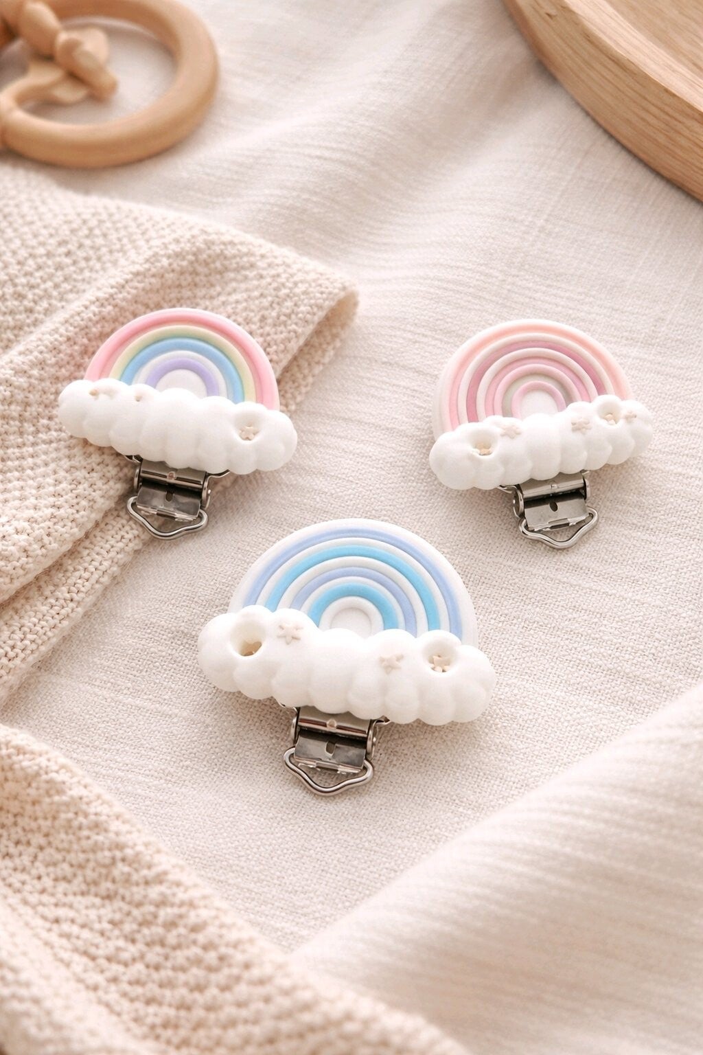 Clips arco iris silicona