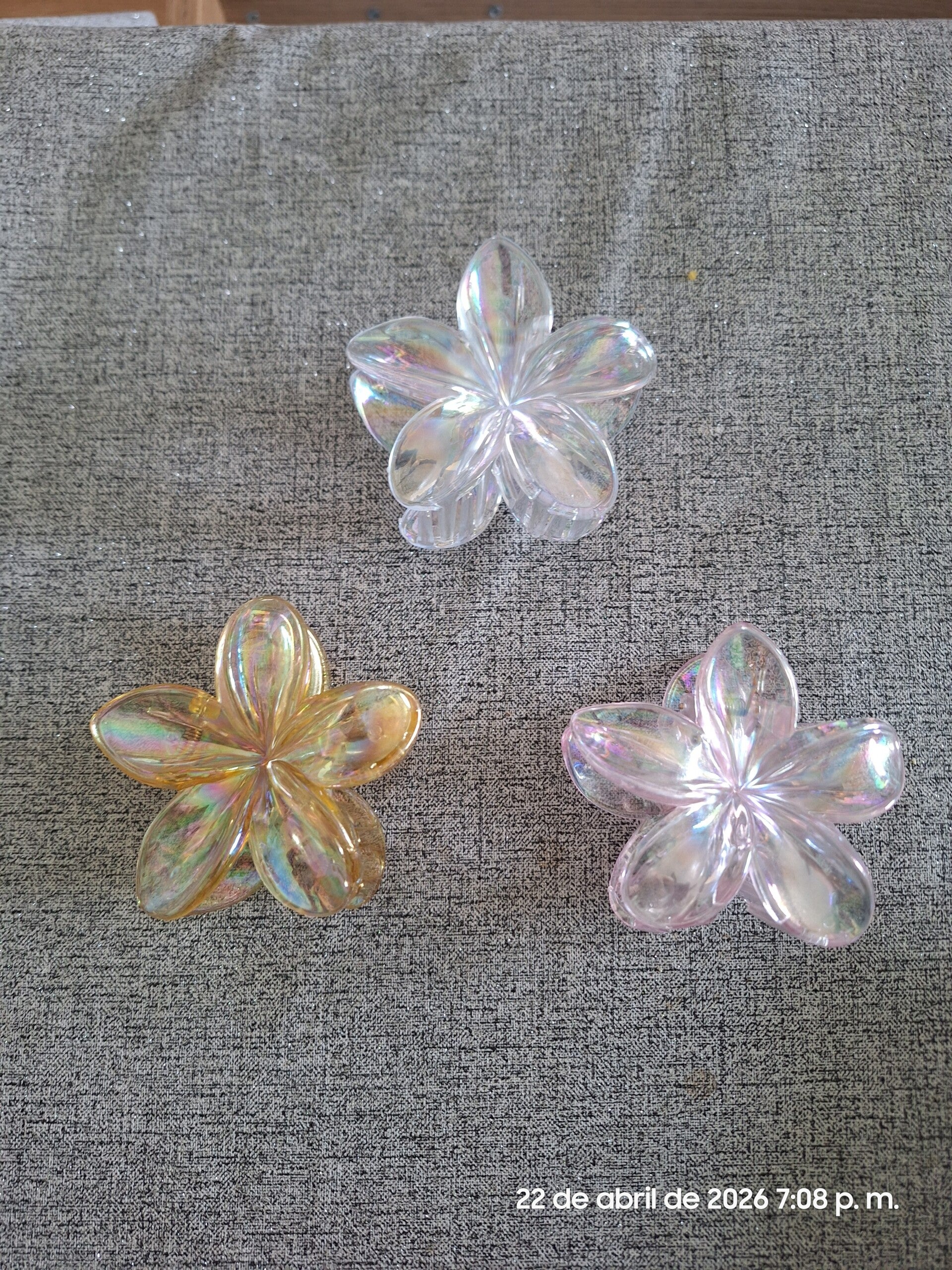 Pinzas hawaiana transparentes grande