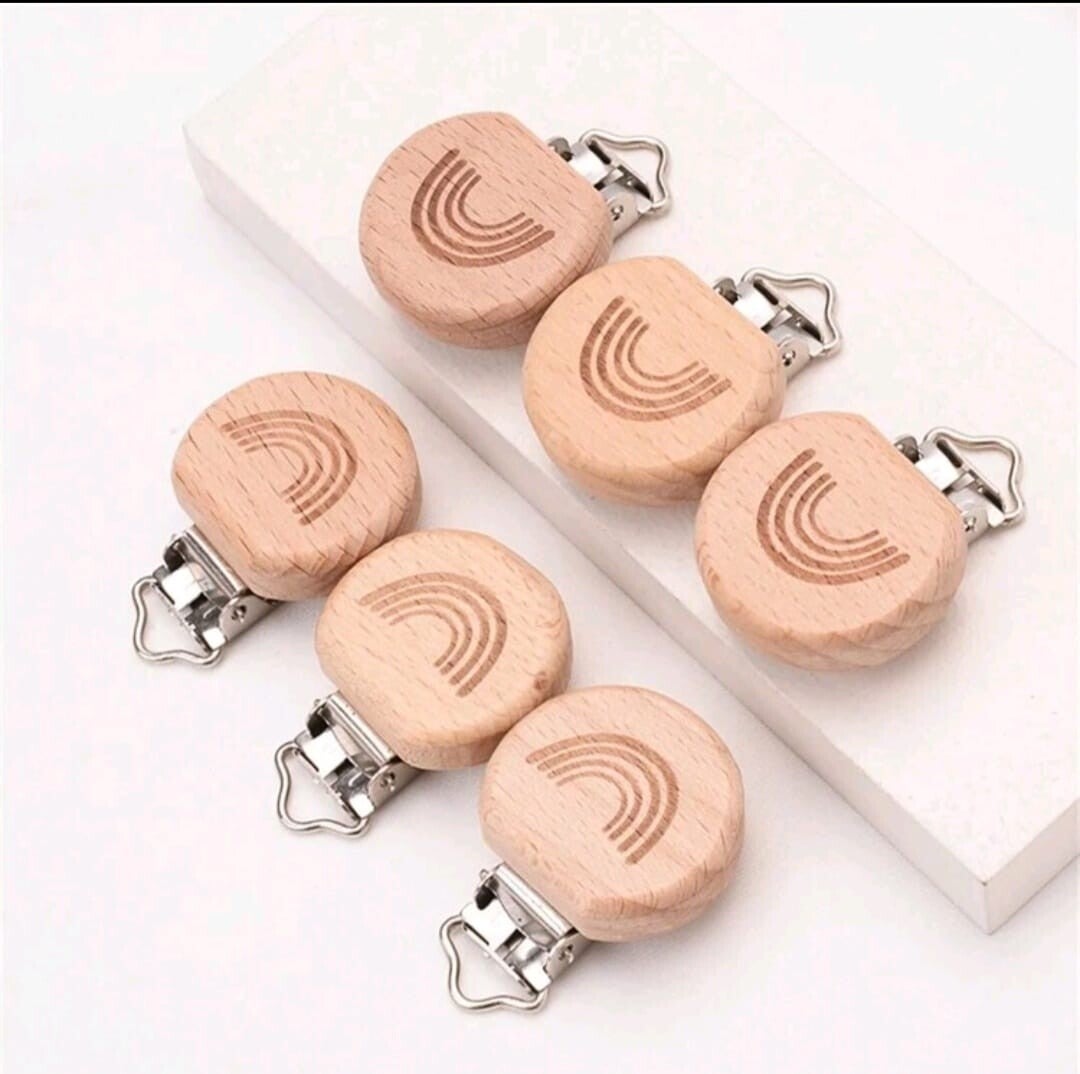 Clip arco iris madera