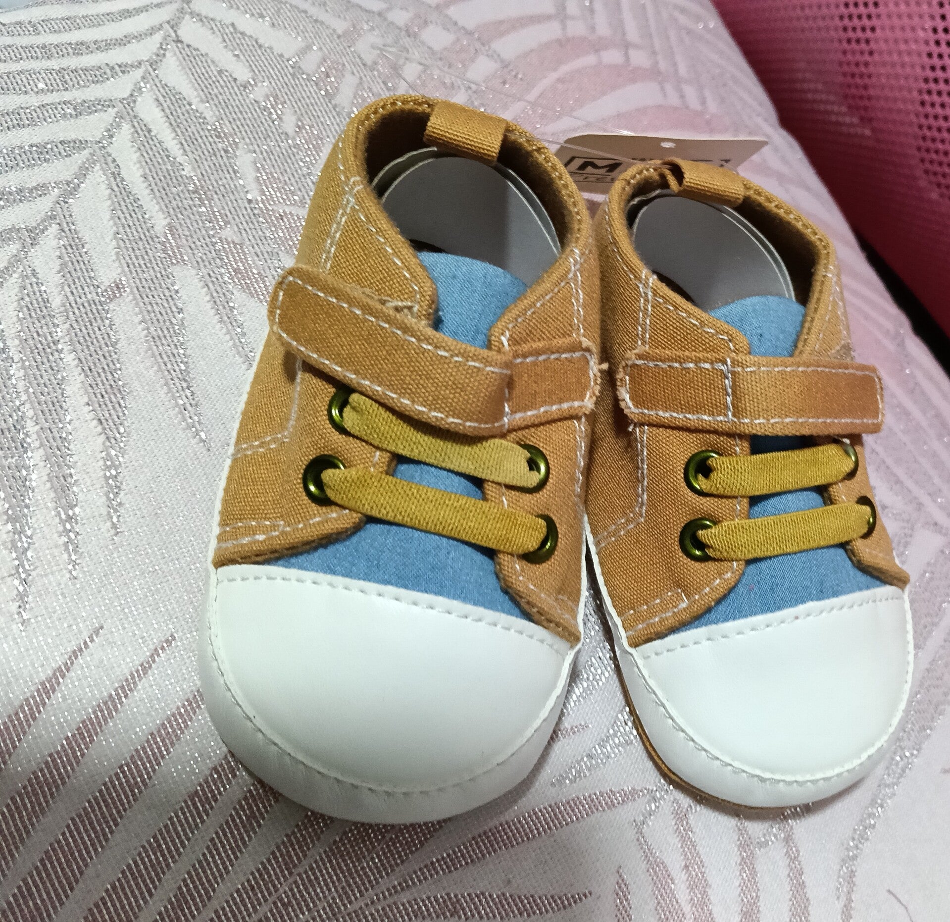 botines beige/vaquero