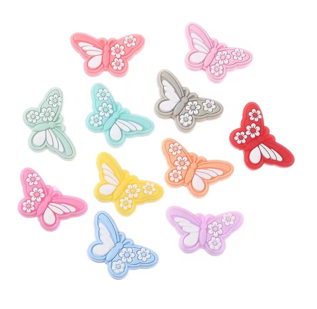 Mariposas flores silicona