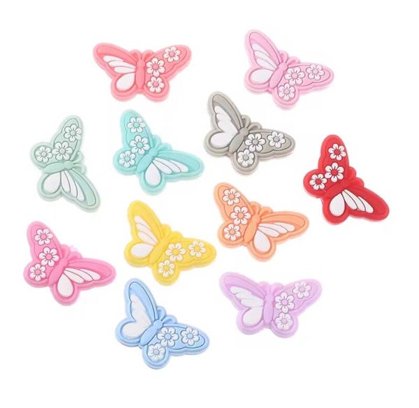 Mariposas flores silicona