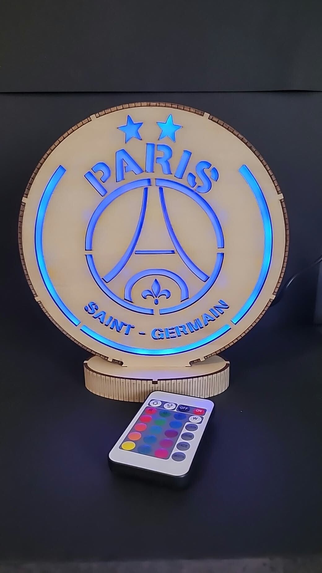 Veilleuse led PSG 2 Etoiles