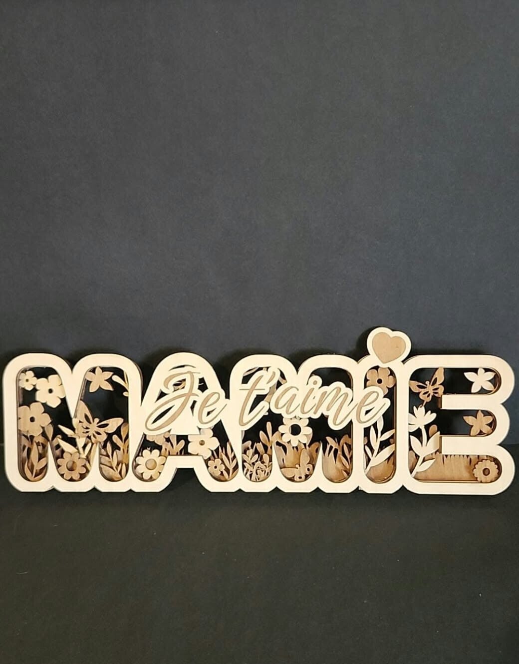 Panneau bois multicouche “MAMIE Je t’aime