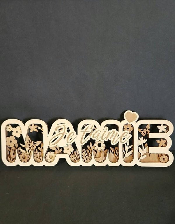 Panneau bois multicouche “MAMIE Je t’aime