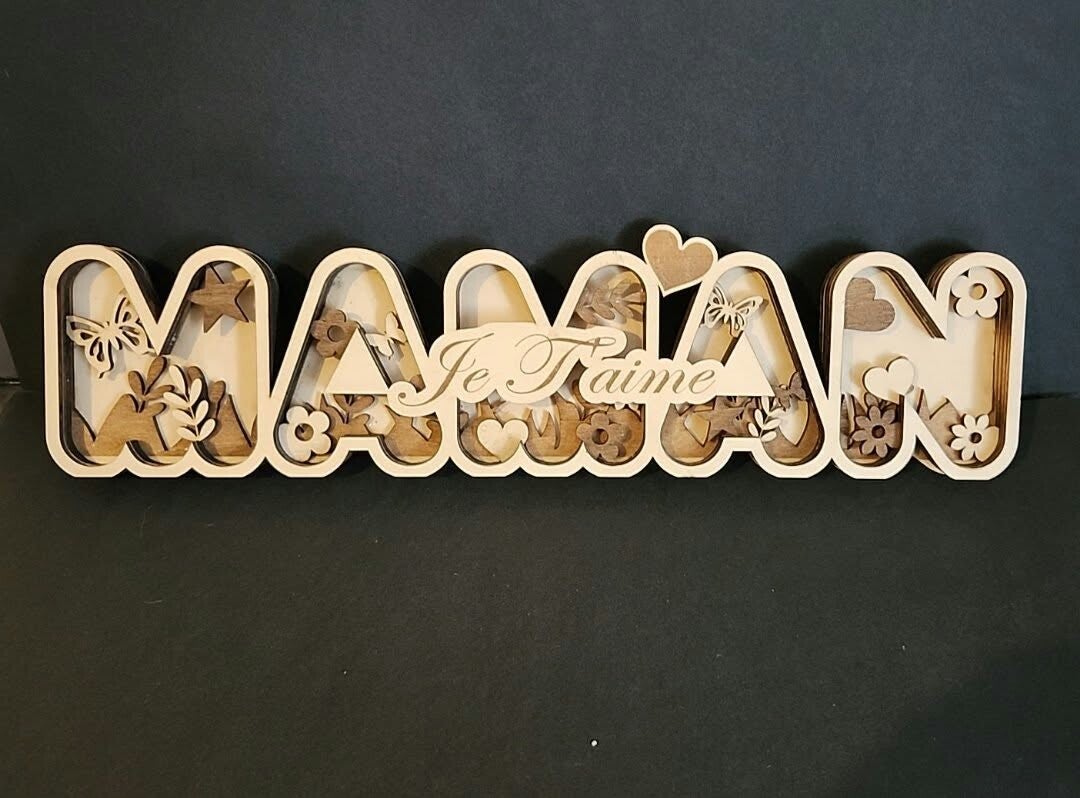 Panneau bois multicouche “MAMAN Je T’aime”