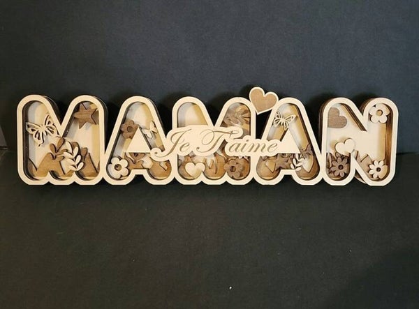 Panneau bois multicouche “MAMAN Je T’aime”