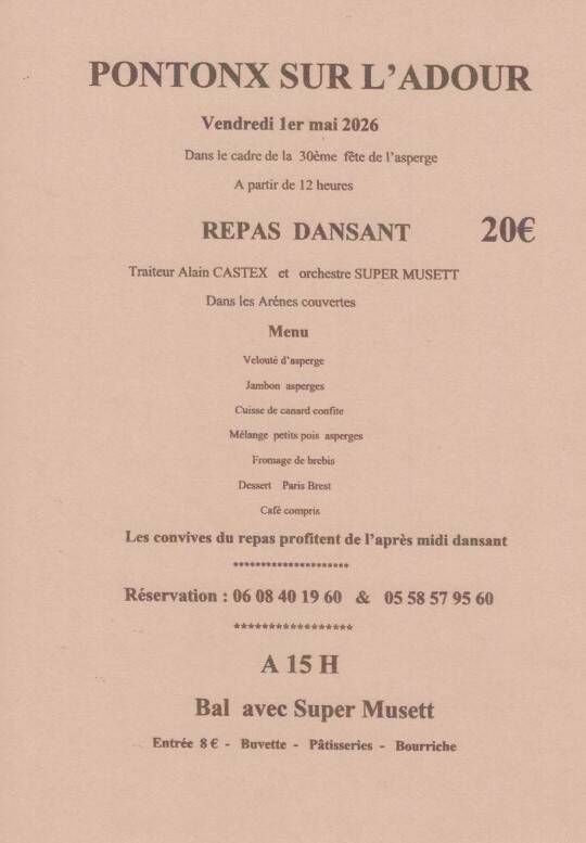 Fête de l'asperge à Pontonx le 1er mai