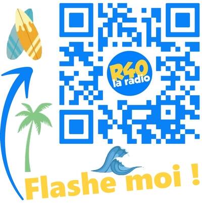 Ecoute R40 sur ton téléphone portable !  Flashe ce QR Code !