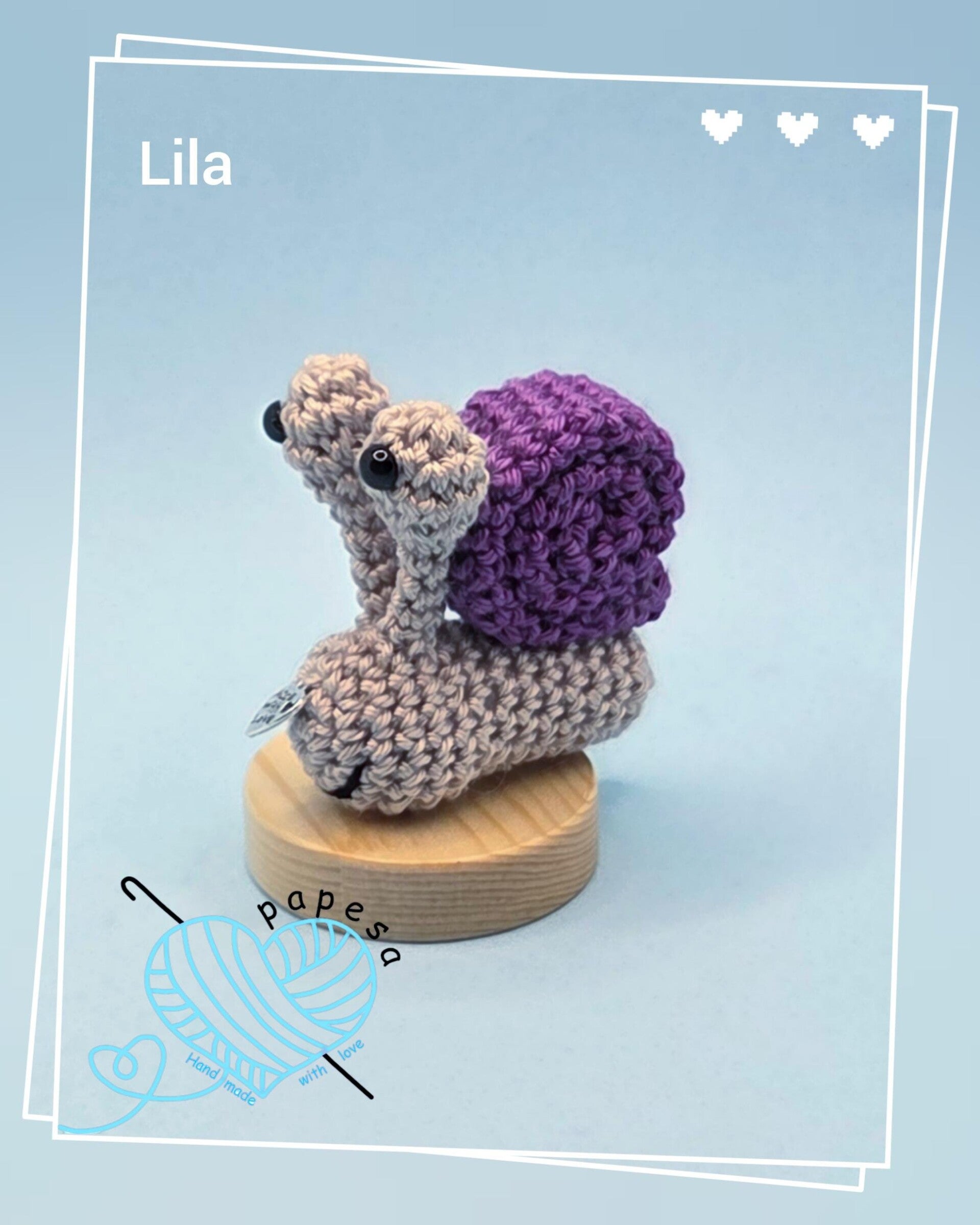 Süße kleine Schnecken – Handgehäkelte Mini-Amigurumis aus Baumwolle • Ruhige, charmante Mini-Deko • Perfektes Geschenk • ca. 5 cm